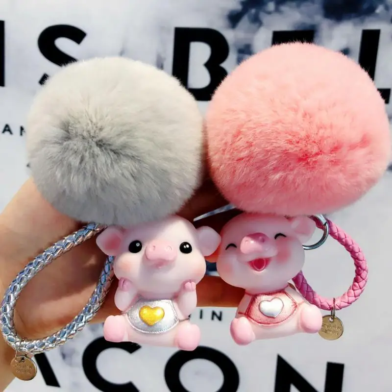 1pc new 2019 Mascot Cartoon Fluffy Rabbit Fur Ball Cute Animal Love Pig Keychain Women Car Purse Pendant plush toy gift
1pc new 2019 Mascot Cartoon Fluffy Rabbit Fur Ball Cute Animal Love Pig Keychain Women Car Purse Pendant plush toy gift