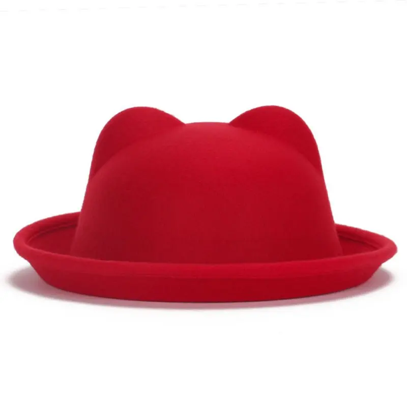 Vogue Women Lady Wool Horn Parent-Child Bowler Fedora Hats Derby Cat Ear Beach Cap j2 s
Vogue Women Lady Wool Horn Parent-Child Bowler Fedora Hats Derby Cat Ear Beach Cap j2 s