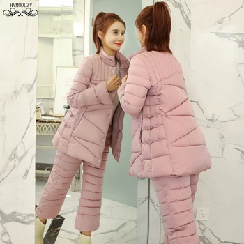 Women Winter Tracksuit 2019 New Standing Collar Jacket And Cotton Down Nine Pants Fashion National Style Suit Two-piece Set H207
Women Winter Tracksuit 2019 New Standing Collar Jacket And Cotton Down Nine Pants Fashion National Style Suit Two-piece Set H207