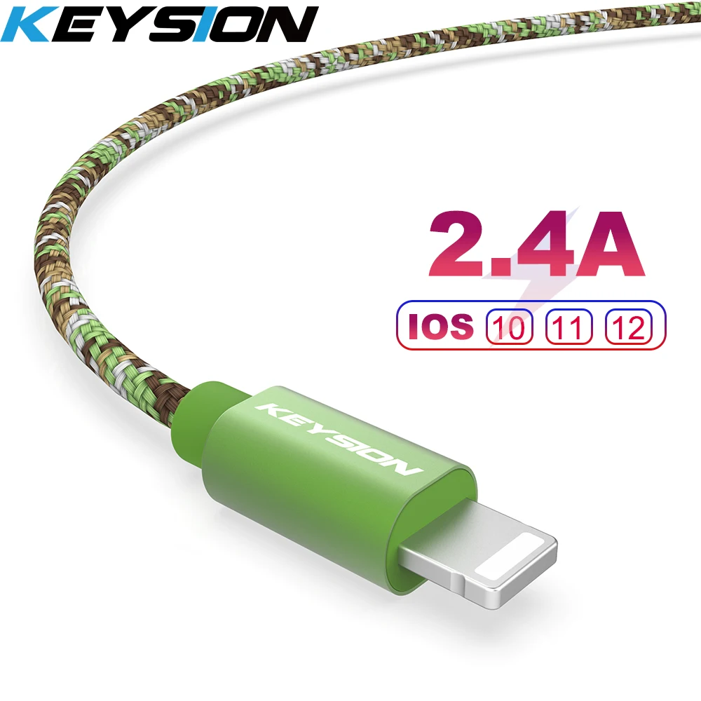 KEYSION Mobile Phone Cable for iPhone XS Max XR 7 8 6 Plus Camo Braided USB Charger Cable Fast Charging Data Sync 2.4A for ipad
KEYSION Mobile Phone Cable for iPhone XS Max XR 7 8 6 Plus Camo Braided USB Charger Cable Fast Charging Data Sync 2.4A for ipad