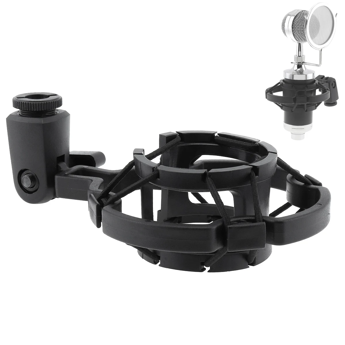 Black Plastic Recording Studio Clip Spider Microphone Stand Shock Mount with Transfer Fit for Computer Condenser Microphone
Black Plastic Recording Studio Clip Spider Microphone Stand Shock Mount with Transfer Fit for Computer Condenser Microphone