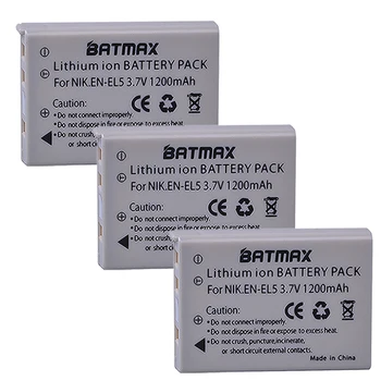 Batmax EN-EL5 EN EL5 ENEL5 3PCS Rechargeable Battery for NIKON Coolpix P530 P520 P510 P100 P500 P5100 P5000 P6000 P90 P80 Camera
Batmax EN-EL5 EN EL5 ENEL5 3PCS Rechargeable Battery for NIKON Coolpix P530 P520 P510 P100 P500 P5100 P5000 P6000 P90 P80 Camera