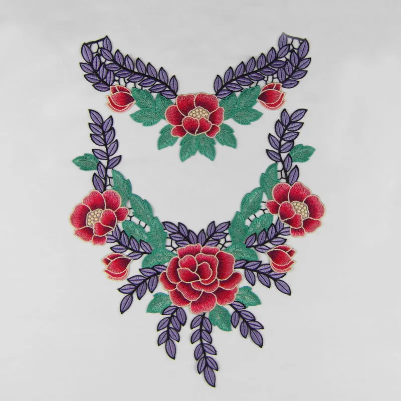 New high quality big colorful flower design parches bordados sewing embroidery patches for clothing of collar design
New high quality big colorful flower design parches bordados sewing embroidery patches for clothing of collar design