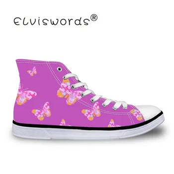 ELVISWORDS Woman Pink Butterfly Pattern Canvas Vulcanize Ladies Sneekers Casual Flats Breathable Casual Women White Sneaker 2019
ELVISWORDS Woman Pink Butterfly Pattern Canvas Vulcanize Ladies Sneekers Casual Flats Breathable Casual Women White Sneaker 2019