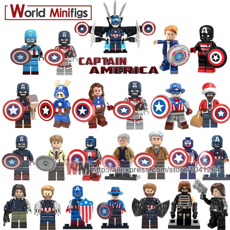Blocks Captain America single Soldier Marvel super heroes black window bricks action building block kids toy for adult
Blocks Captain America single Soldier Marvel super heroes black window bricks action building block kids toy for adult