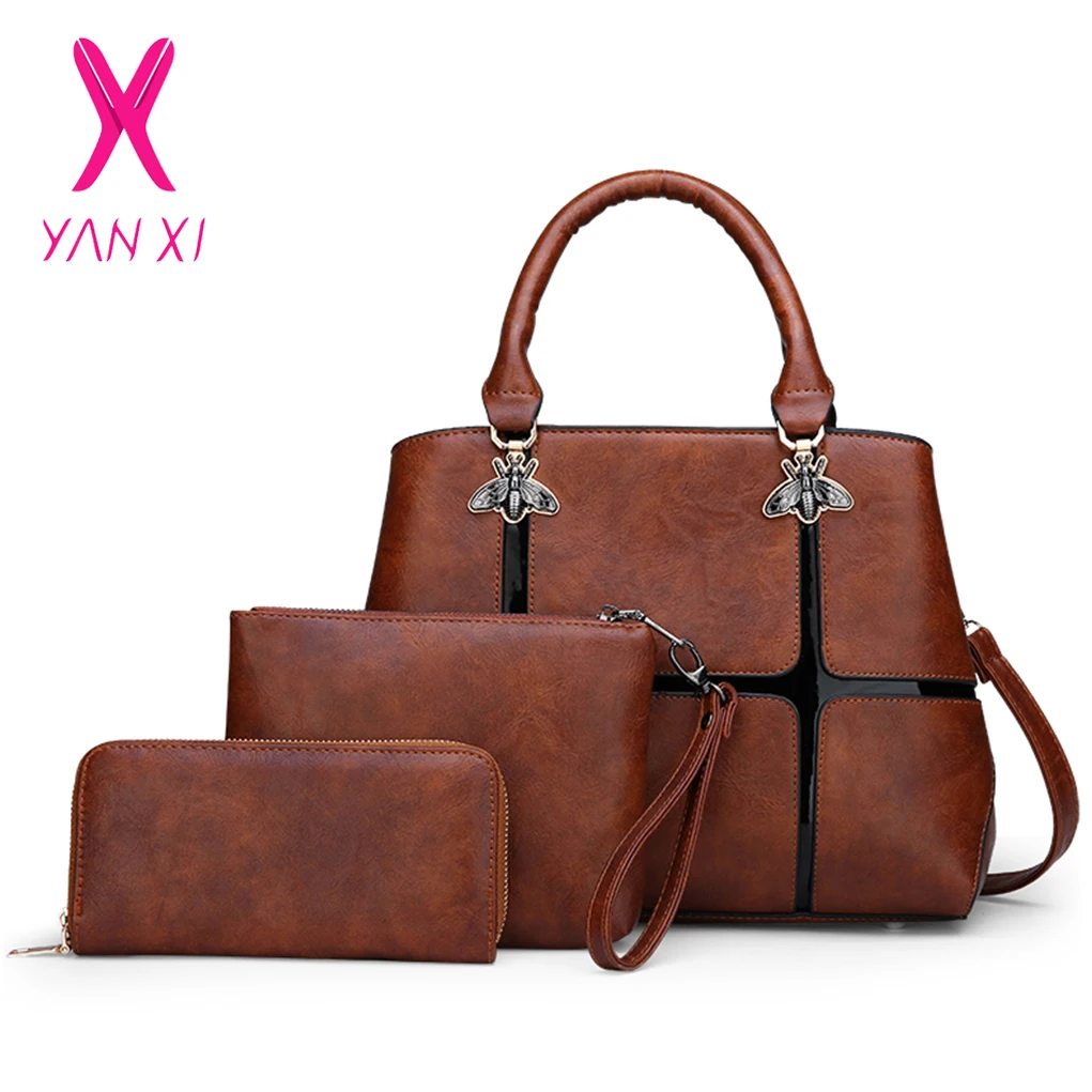YANXI 3 Sets Composite Bag Women Bag Patchwork Women Shoulder Bags Casual Tote Handbag Luxury Butterfly Ladies Crossbody Bags
YANXI 3 Sets Composite Bag Women Bag Patchwork Women Shoulder Bags Casual Tote Handbag Luxury Butterfly Ladies Crossbody Bags