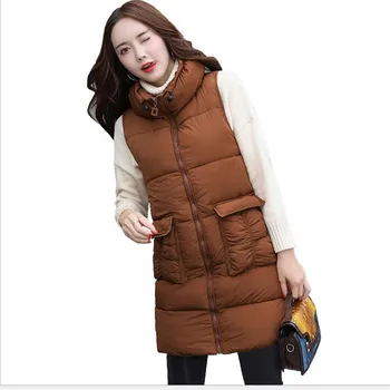 Plus Size 3XL 2019New Fashion Autumn Winter Women Waistcoat Female Hooded Down Cotton Vest With Pockets Loose Stand-CollarCQ2354
Plus Size 3XL 2019New Fashion Autumn Winter Women Waistcoat Female Hooded Down Cotton Vest With Pockets Loose Stand-CollarCQ2354