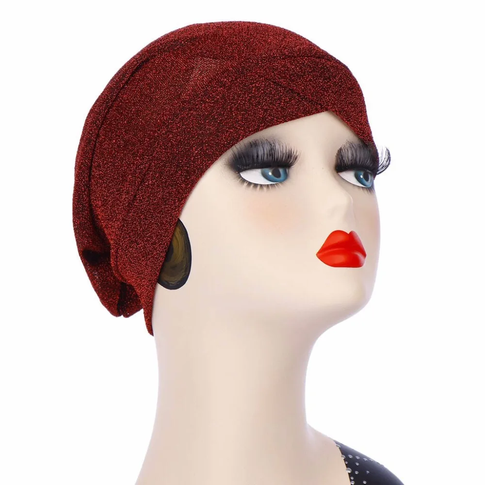 Glitter Silk Bonnet Turban Fashion Wome Turban Hat Indian Muslim Head Scarf Ladies Head Cover Headwrap Cancer Chemo Hat
Glitter Silk Bonnet Turban Fashion Wome Turban Hat Indian Muslim Head Scarf Ladies Head Cover Headwrap Cancer Chemo Hat
