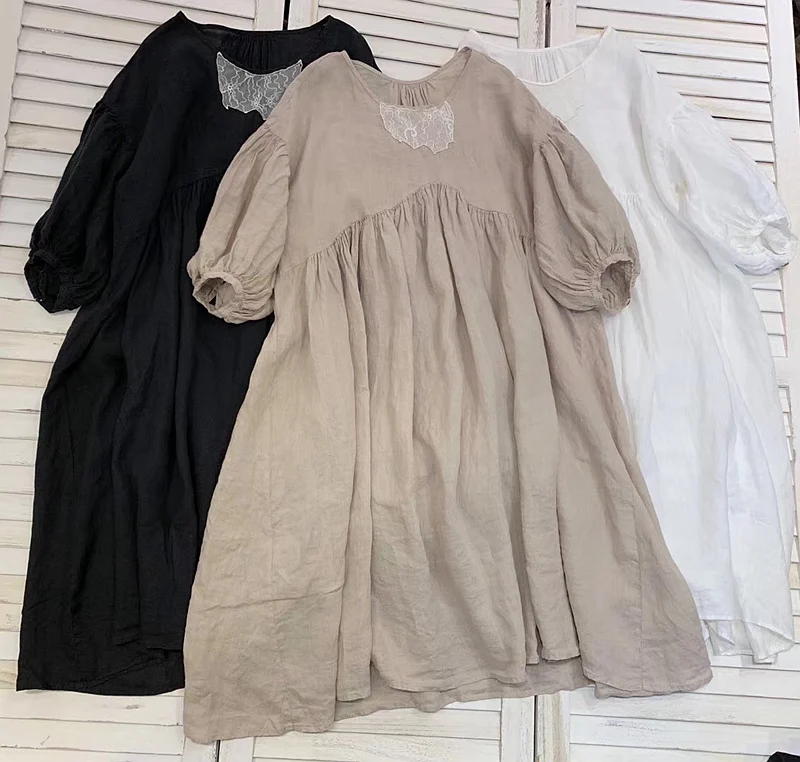 2019 Summer New Women Casual Brief Ultra Loose Plus Size Mori Girls Japanese Style Fairy Comfortable Thin Linen Dresses 3 Colors
2019 Summer New Women Casual Brief Ultra Loose Plus Size Mori Girls Japanese Style Fairy Comfortable Thin Linen Dresses 3 Colors