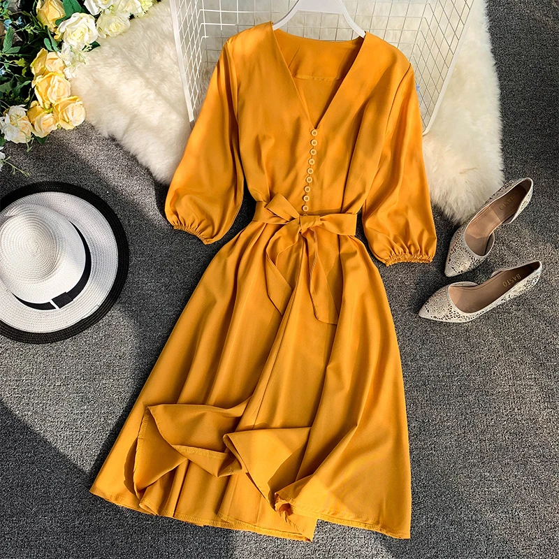 Yocalor Fashion Ladies Summer Midi Long Dress V Neck Sexy Bandage Half Sleeve Party Women Casual Tie A-Line Elegant Vestidos
Yocalor Fashion Ladies Summer Midi Long Dress V Neck Sexy Bandage Half Sleeve Party Women Casual Tie A-Line Elegant Vestidos