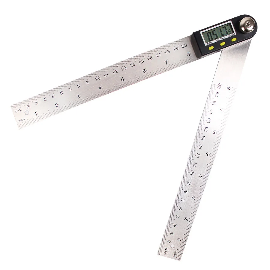 Hilda Stainless Steel Angle Ruler 200/300mm Digital Protractor Goniometer Level Measuring Tool Electronic Angle Gauge 0-360 degree
Hilda Stainless Steel Angle Ruler 200/300mm Digital Protractor Goniometer Level Measuring Tool Electronic Angle Gauge 0-360 degree