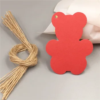 100Pcs 8x6cm Kraft Paper Card Tag+100 Strings Price Label With Lovely Bear Design For Birthday Cake Candy Box Garment Wholesale
100Pcs 8x6cm Kraft Paper Card Tag+100 Strings Price Label With Lovely Bear Design For Birthday Cake Candy Box Garment Wholesale