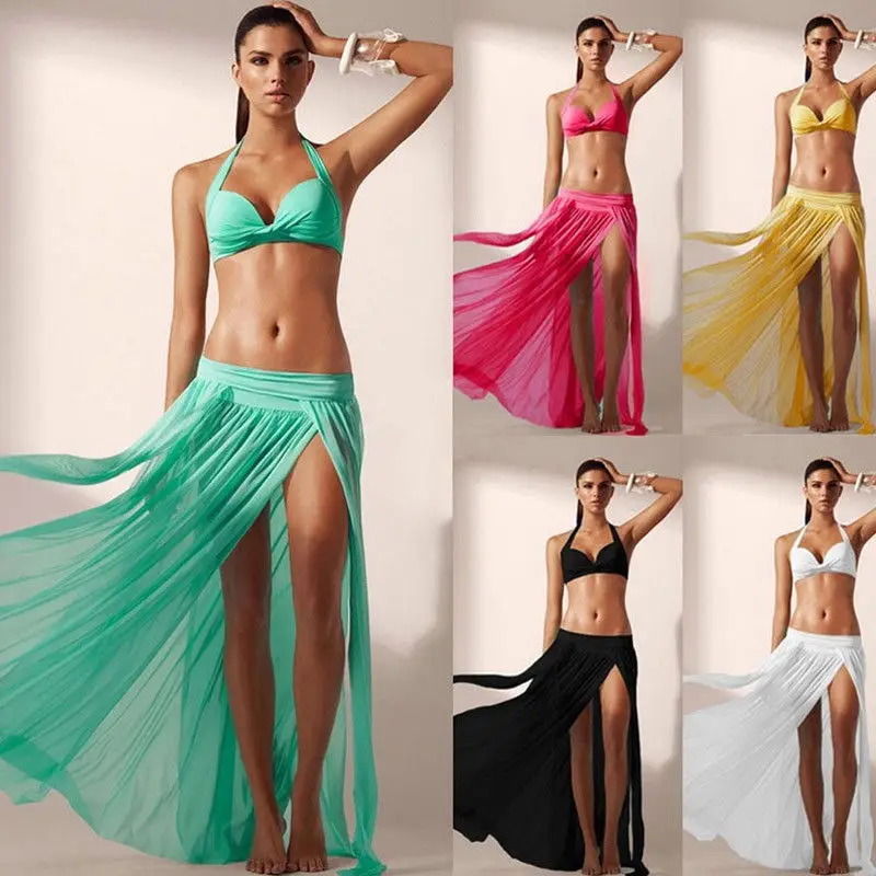 Women Sheer Mesh Bikini Cover Ups Solid Color Summer Long Dress Beach Sarong Pareo Long Wrap Dress Split Skirts
Women Sheer Mesh Bikini Cover Ups Solid Color Summer Long Dress Beach Sarong Pareo Long Wrap Dress Split Skirts