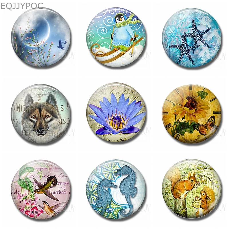 Flower and Animal Fridge Magnet Seahorse Starfish Penguin Squirrel Wolf Dog 30MM Glass Magnetic Sticker Decorative Refrigerator
Flower and Animal Fridge Magnet Seahorse Starfish Penguin Squirrel Wolf Dog 30MM Glass Magnetic Sticker Decorative Refrigerator