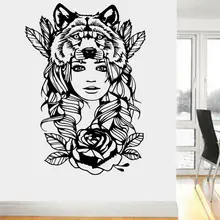Spiritual Wall Decor Promotion For Promotional Spiritual American Indian Por Wall Art Sticker Removable Decor For Home Decals Ay0167