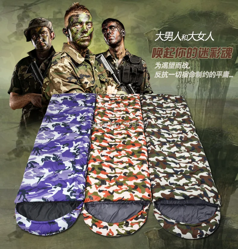 1.3KG Good Quality Waterproof Camouflage Easy to carry Single Warm Adult Sleeping Bag Outdoor Sport Camping Hiking FREE SHIPPING
1.3KG Good Quality Waterproof Camouflage Easy to carry Single Warm Adult Sleeping Bag Outdoor Sport Camping Hiking FREE SHIPPING