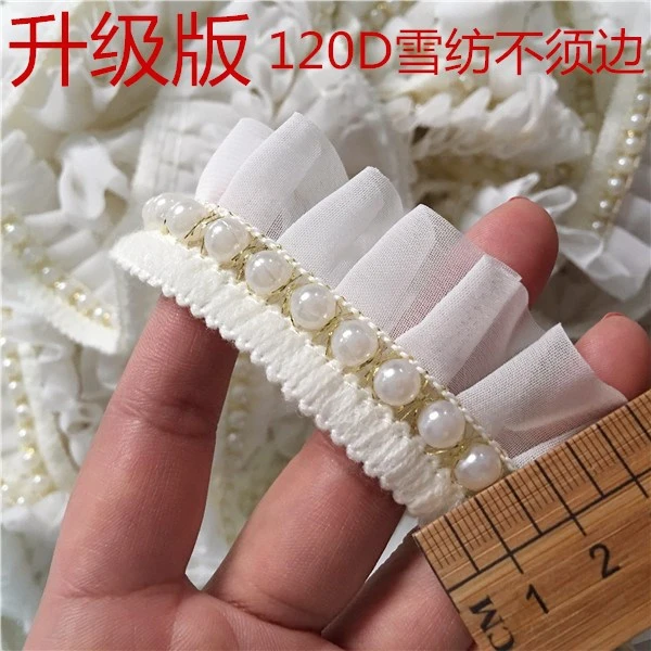 5yds/lot 3.5cm/1.37'' wide Good quality off white bead ruffle lace diy home trimming lace accessories Z1620
5yds/lot 3.5cm/1.37'' wide Good quality off white bead ruffle lace diy home trimming lace accessories Z1620