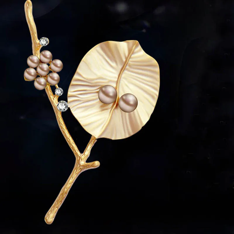 Brooches Pins Fashion Grapes Leaf Branches Metal Pin Matte Gold Color Women Bouquet Silk Scarves Brooch Wedding Party Decoration
Brooches Pins Fashion Grapes Leaf Branches Metal Pin Matte Gold Color Women Bouquet Silk Scarves Brooch Wedding Party Decoration