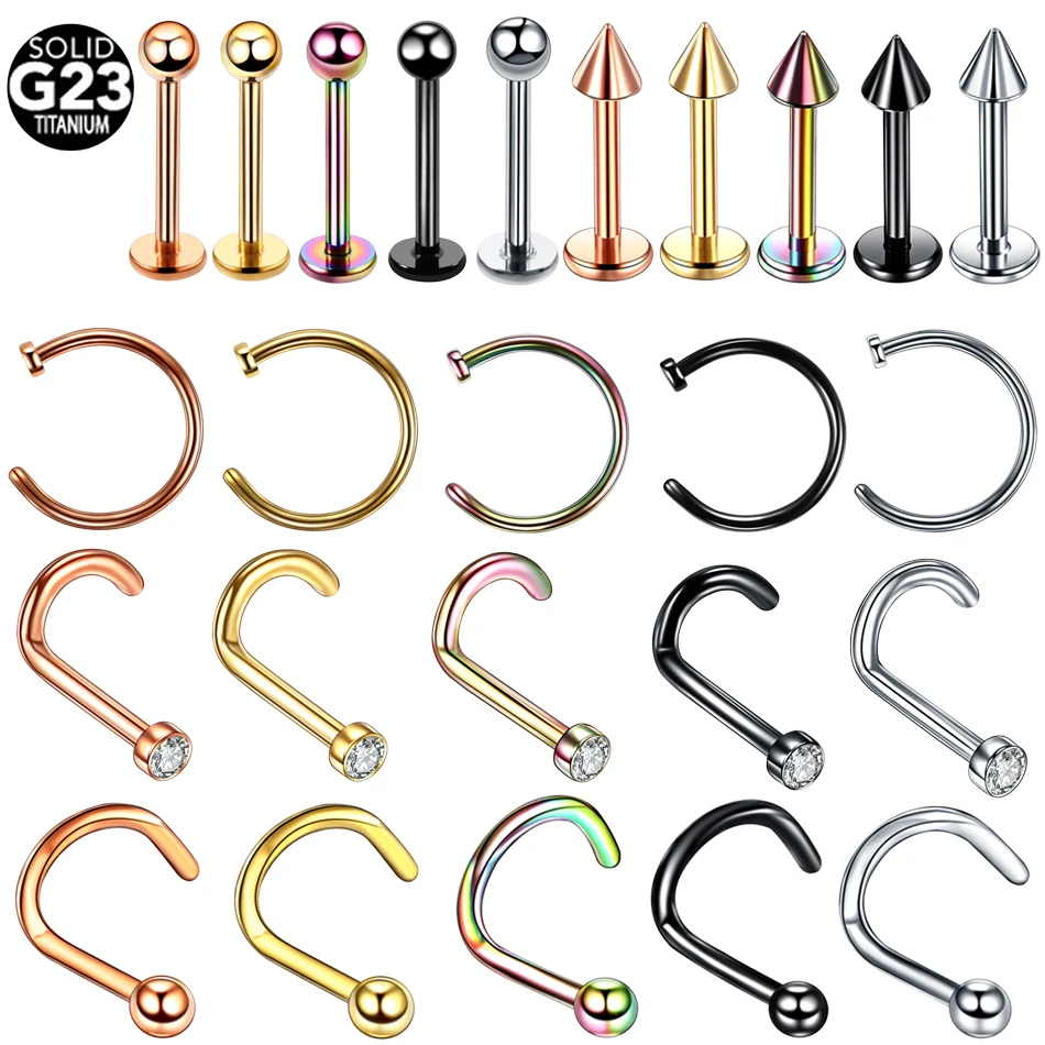 5PCS Titanium Labret Helix Tragus Piercing Fake Clip on Nose Stud Rings Nostril Earring Cartilage Septum Rings Piercing Jewelry
5PCS Titanium Labret Helix Tragus Piercing Fake Clip on Nose Stud Rings Nostril Earring Cartilage Septum Rings Piercing Jewelry