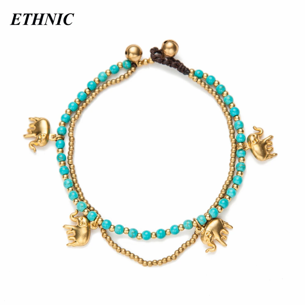Two Layers Gold Elephant Charm Green Beads Anklets for Women Beach Fashion Handmade Ankle Bracelets Chain On Foot
Two Layers Gold Elephant Charm Green Beads Anklets for Women Beach Fashion Handmade Ankle Bracelets Chain On Foot