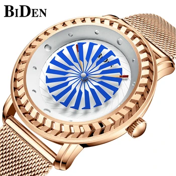 BIDEN Women's Watches Creative Tourbillon Turbine dial Steel Quartz Mesh Band Watch For Men's Lady Wristwatch relogio feminino
BIDEN Women's Watches Creative Tourbillon Turbine dial Steel Quartz Mesh Band Watch For Men's Lady Wristwatch relogio feminino
