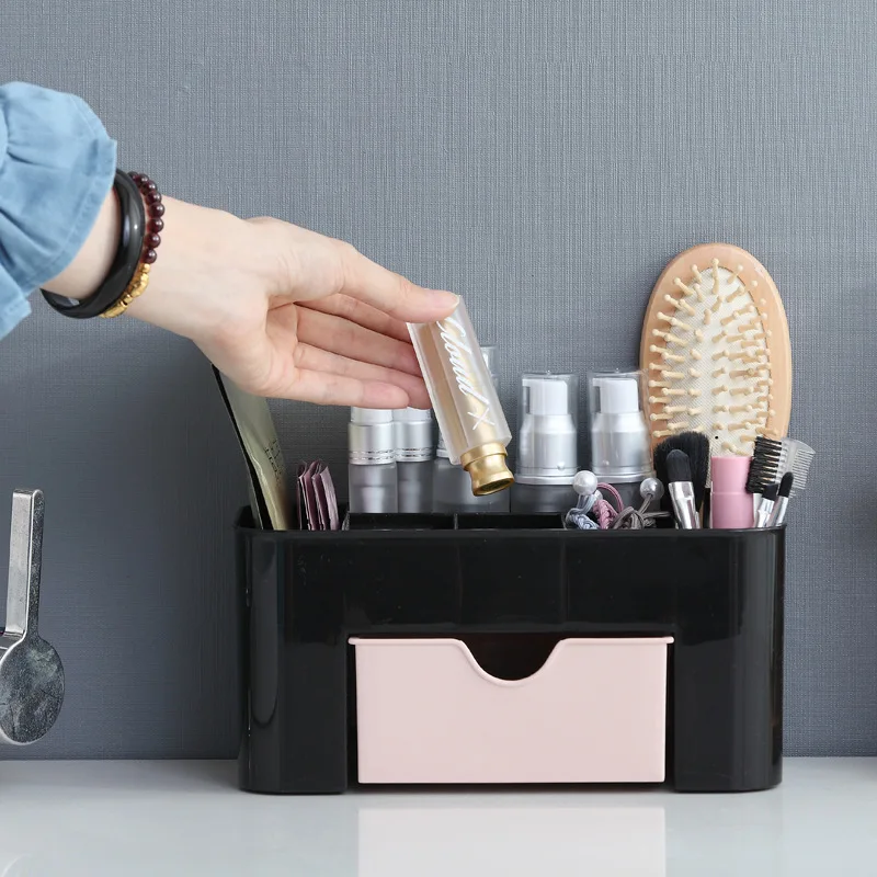 Plastic Makeup Organizer with drawer Jewelry Box Cosmetic Organizer Makeup Box Lipstick Makeup Storage Bathroom Table Organizer
Plastic Makeup Organizer with drawer Jewelry Box Cosmetic Organizer Makeup Box Lipstick Makeup Storage Bathroom Table Organizer