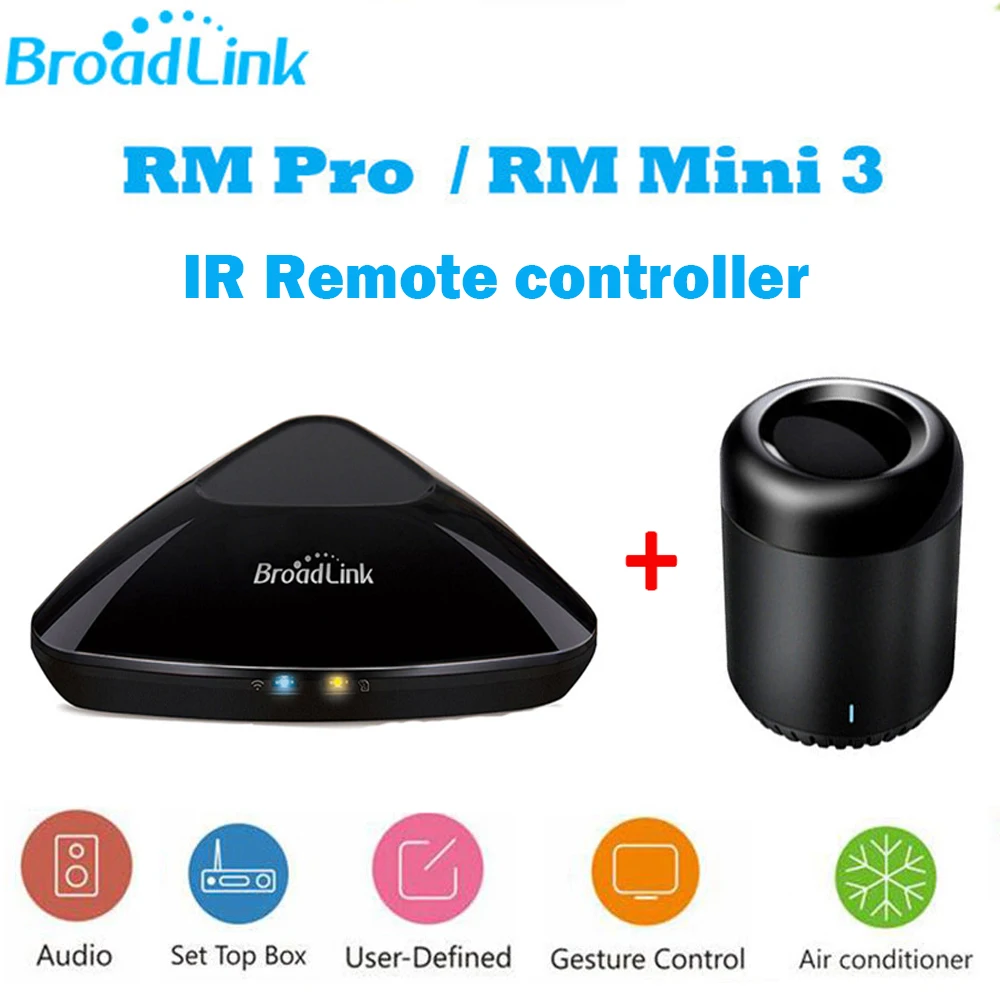 Broadlink 2019 RM Pro RM33 + RM mini3 Smart Home Automation Universal Controller WIFI+IR+RF Remote Control Switch
Broadlink 2019 RM Pro RM33 + RM mini3 Smart Home Automation Universal Controller WIFI+IR+RF Remote Control Switch