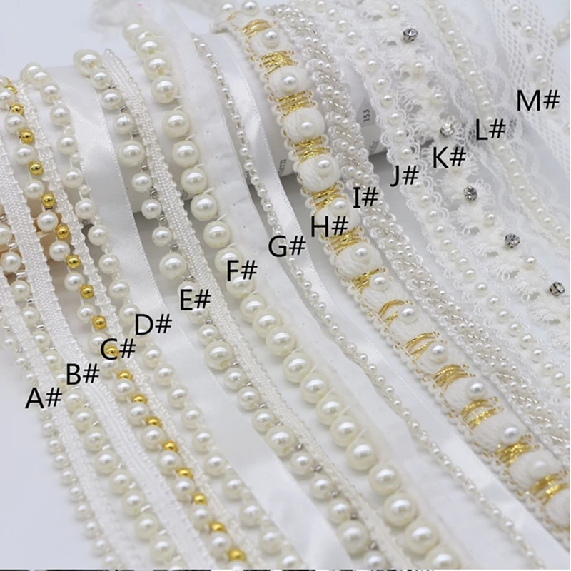1 Yards White/black Pearl Beaded Lace Trim Tape Lace Ribbon DIY Fabric Collar Dress Sewing Garment Headdress Materials
1 Yards White/black Pearl Beaded Lace Trim Tape Lace Ribbon DIY Fabric Collar Dress Sewing Garment Headdress Materials