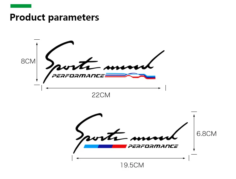 Airspeed Car Stickers M Performance Auto Sticker Window decal Accessories for BMW E46 F30 E90 E60 F20 F10 E36 E39 E87 E70 G30    (11)
