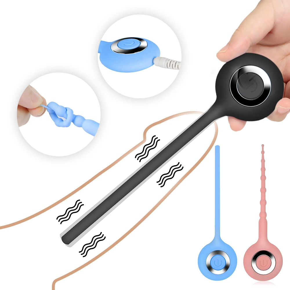 Vibrator for Men Masturbator Urethral Dilator Penis Plug Vibrating Prostate Massage Plug Male Masturbator Erotic Adult Sex Toys (1)