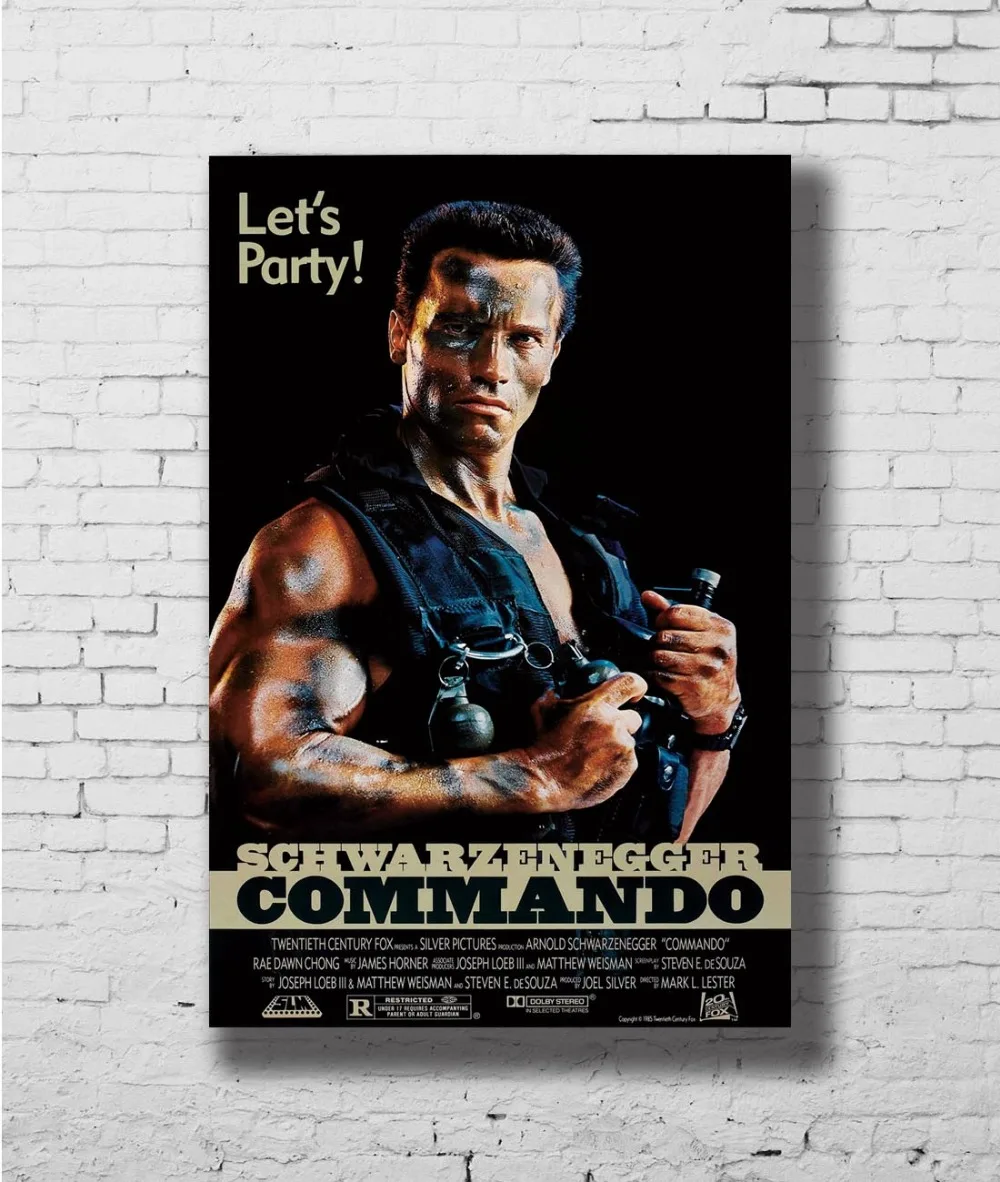 COMMANDO Movie 1985 Arnold Shwarzenegger Predator Wall Sticker Home Decoration Silk Art Poster
COMMANDO Movie 1985 Arnold Shwarzenegger Predator Wall Sticker Home Decoration Silk Art Poster
