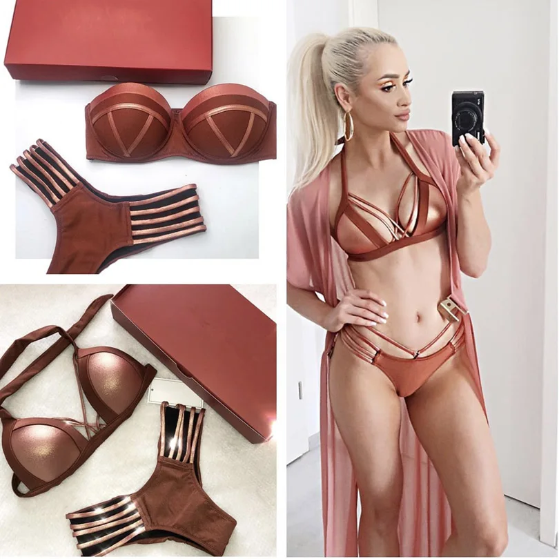 Beach Gold Stamping Swimsuit Swimwear Women Push Up Bikini Set Biquini 2019 Bathing Suit Black Cut Out Bandeau Bikinis Swim Suit
Beach Gold Stamping Swimsuit Swimwear Women Push Up Bikini Set Biquini 2019 Bathing Suit Black Cut Out Bandeau Bikinis Swim Suit