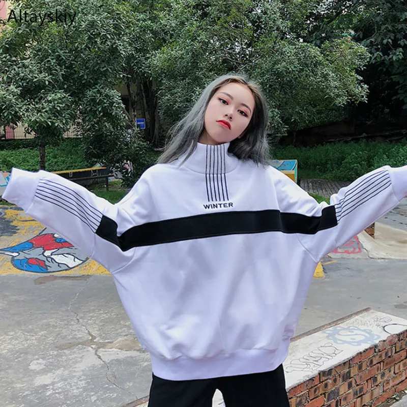 Hoodies Women Turtleneck Casual Loose Warm Plus Velvet Soft Sweatshirt Trendy Korean Style Ulzzang Womens Clothing Simple 2019 
Hoodies Women Turtleneck Casual Loose Warm Plus Velvet Soft Sweatshirt Trendy Korean Style Ulzzang Womens Clothing Simple 2019