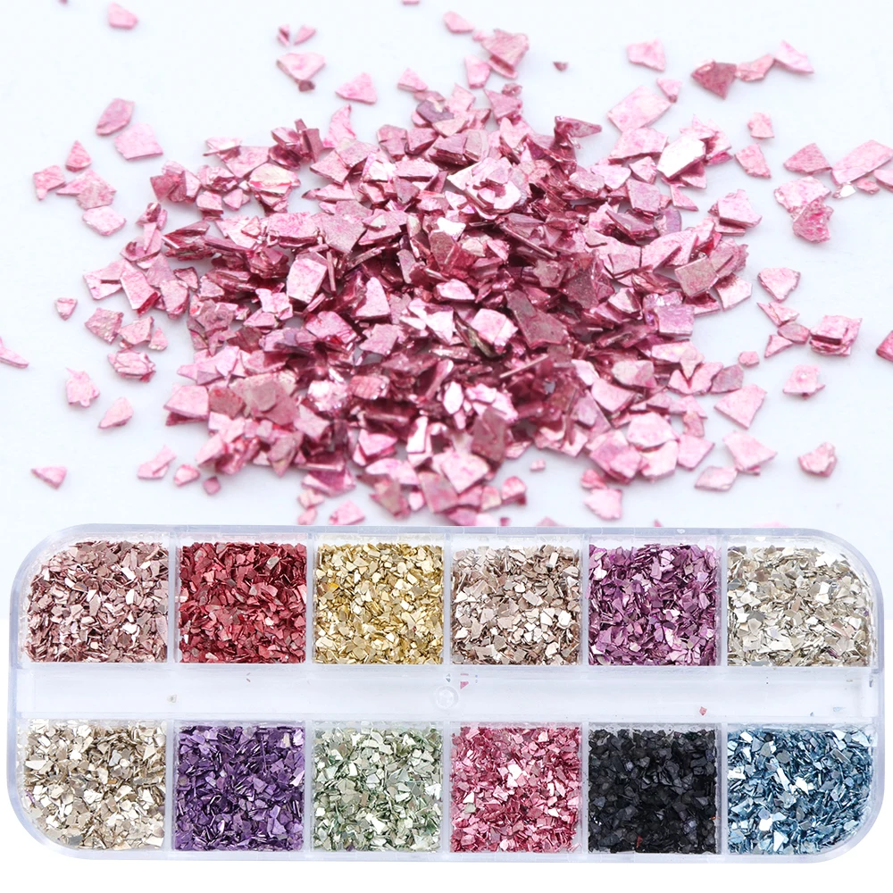 1 Case Irregular Nail Flakes Gradient Broken Glass Glitters Powder Mixed Color Sequins Paillette Nail Decoration Manicure BELY
1 Case Irregular Nail Flakes Gradient Broken Glass Glitters Powder Mixed Color Sequins Paillette Nail Decoration Manicure BELY
