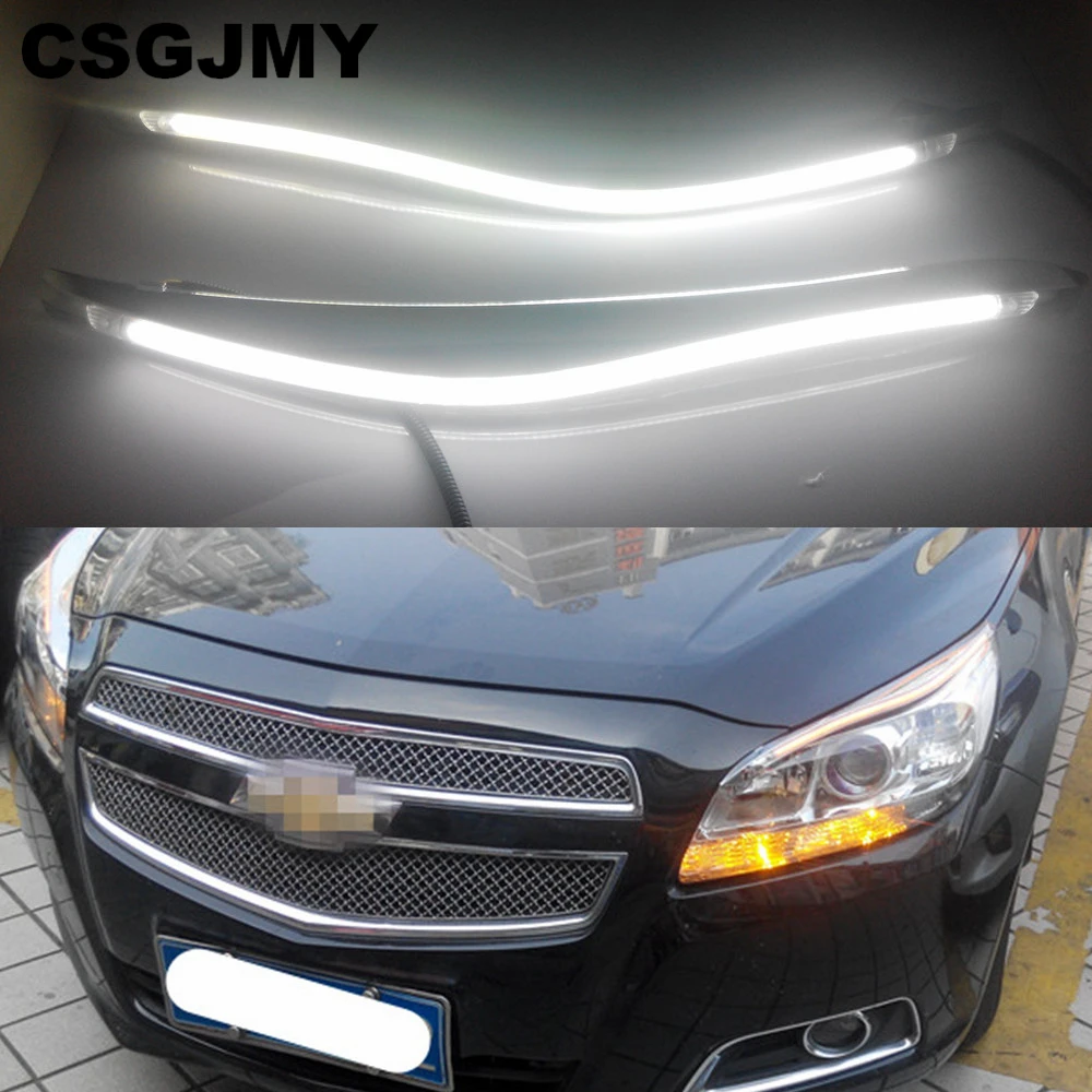 2PCS Car Headlight LED Eyebrow Daytime Running Light DRL With Yellow Turn Signal Light For Chevrolet Malibu 2012 2013 2014 2015
2PCS Car Headlight LED Eyebrow Daytime Running Light DRL With Yellow Turn Signal Light For Chevrolet Malibu 2012 2013 2014 2015