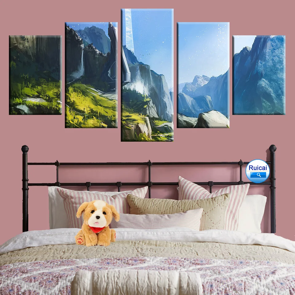 Beautiful landscape painting abstract art poster canvas painting wall artist living room bedroom decoration picture 5 panel
Beautiful landscape painting abstract art poster canvas painting wall artist living room bedroom decoration picture 5 panel