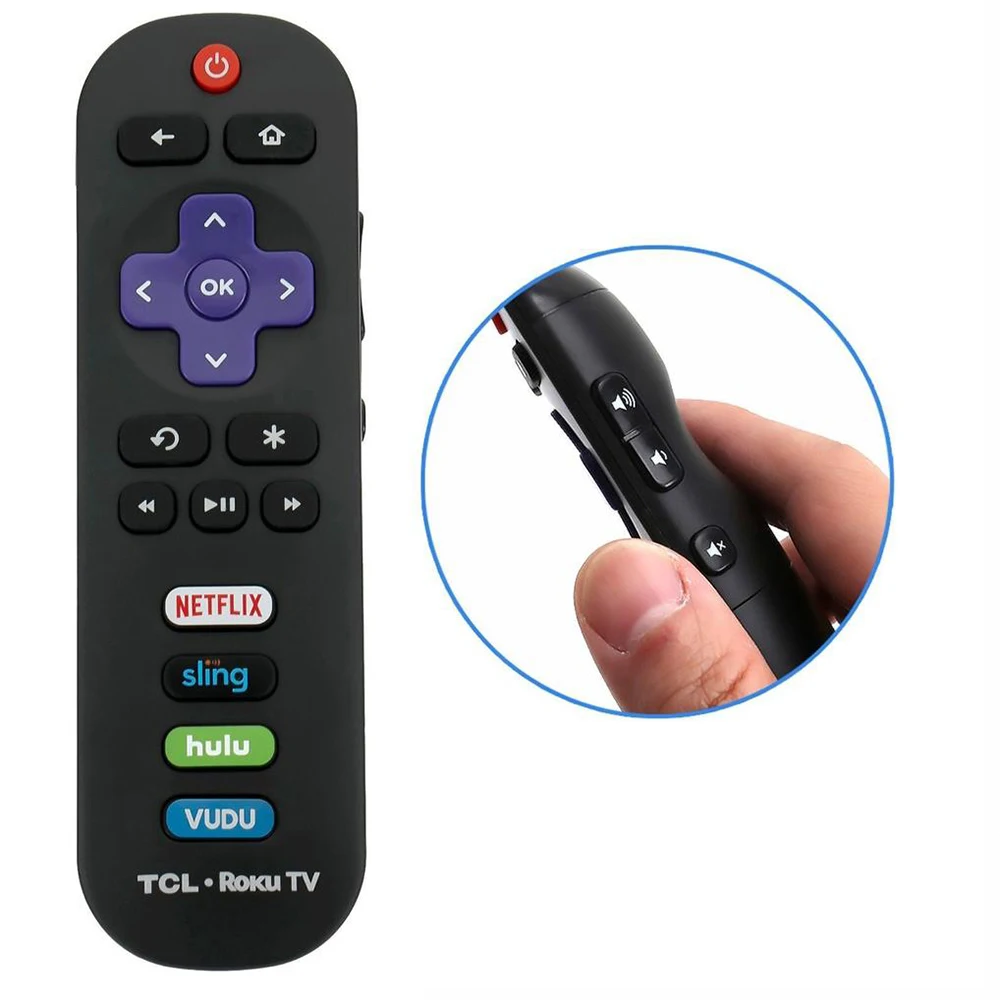 TV Remote Controller For TCL 433mhz New Replacement Remote Control for Roku 1/2/3/4(HD/LT/XS/XD) TV Side Button Convenient
TV Remote Controller For TCL 433mhz New Replacement Remote Control for Roku 1/2/3/4(HD/LT/XS/XD) TV Side Button Convenient