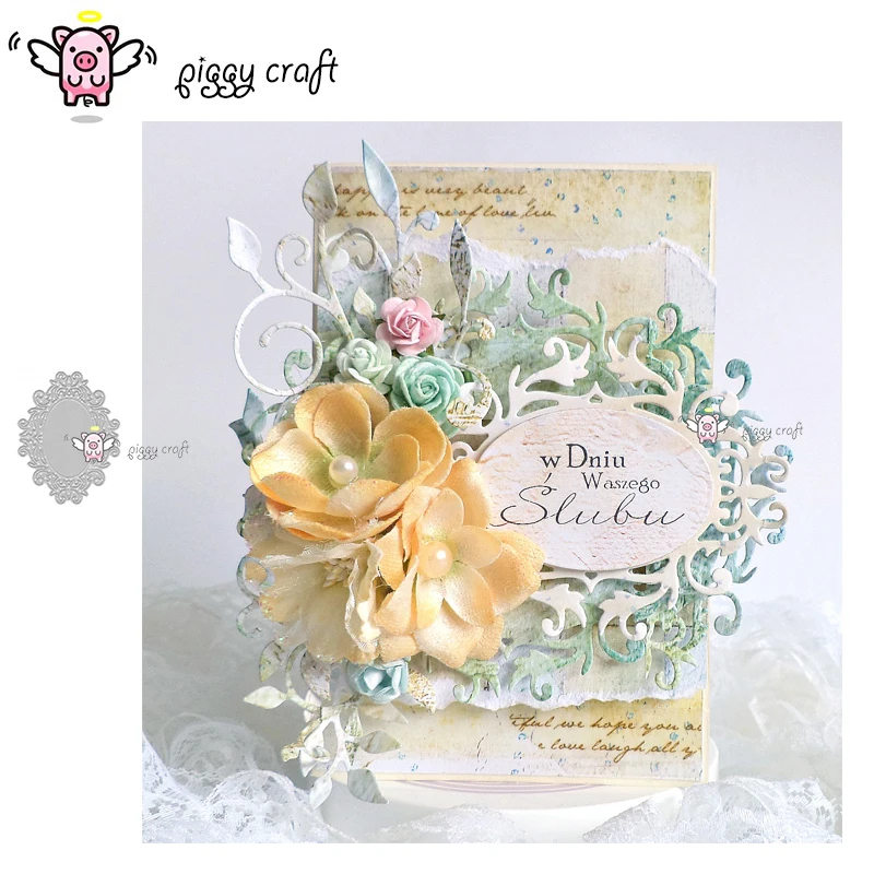 Piggy Craft metal cutting dies cut die mold Leaf vine oval frame Scrapbook paper craft knife mould blade punch stencils dies
Piggy Craft metal cutting dies cut die mold Leaf vine oval frame Scrapbook paper craft knife mould blade punch stencils dies