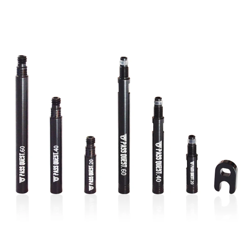 Black Part Tube PRESTA Valve Extension Tubular Extender For Bicycle Bike 40mm