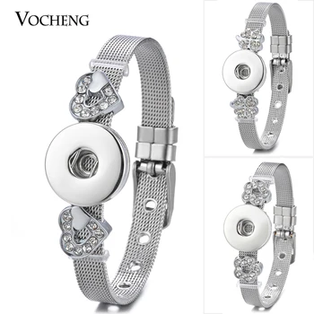 10pcs/lot Stainless Steel Ginger Snap Bracelets with 5 Styles Vocheng Snap Jewelry NN-620*10
10pcs/lot Stainless Steel Ginger Snap Bracelets with 5 Styles Vocheng Snap Jewelry NN-620*10