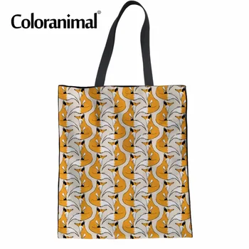 Coloranimal Cute Cartoon Fox Printing Shoulder Shopping Bags Waterproof Canvas Casual Totes Bag for Women Hand Bags Cotton Pouch
Coloranimal Cute Cartoon Fox Printing Shoulder Shopping Bags Waterproof Canvas Casual Totes Bag for Women Hand Bags Cotton Pouch