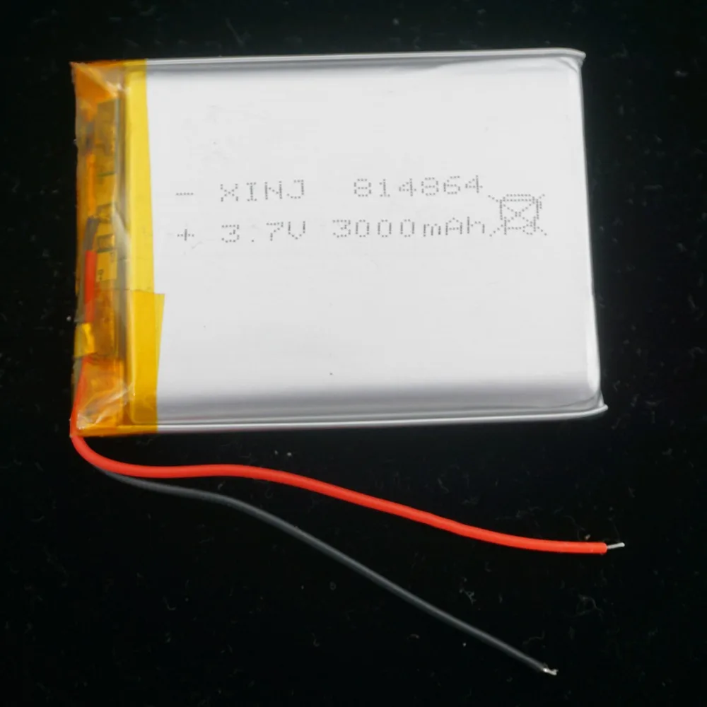 XINJ 3.7V 3000 mAh Rechageable Lithium Polymer LiPo Battery 814864 For Music player DVD Phone GPS PAD MID Power bank Tablet PC
XINJ 3.7V 3000 mAh Rechageable Lithium Polymer LiPo Battery 814864 For Music player DVD Phone GPS PAD MID Power bank Tablet PC