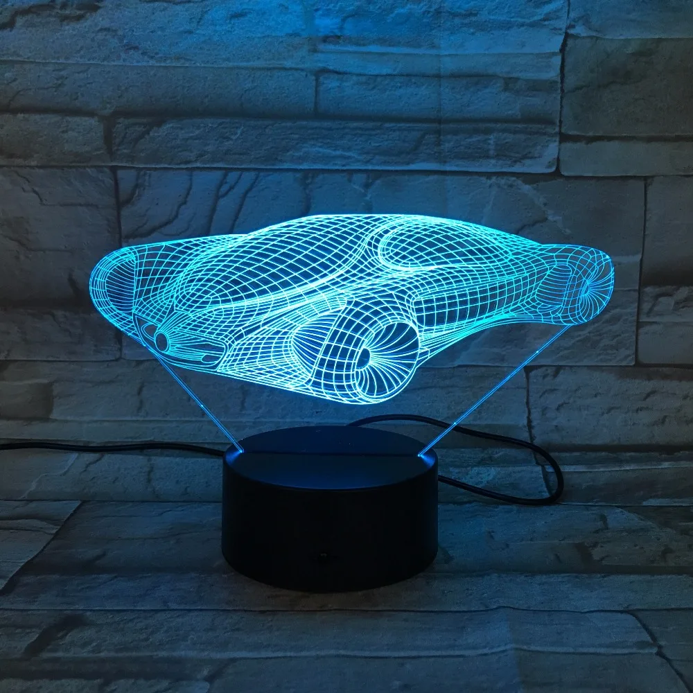 Fiction Sports Car 3D illusion Shape Night Light Home Decoration 7 Color Changing Atmosphere Lamp With USB GX702
Fiction Sports Car 3D illusion Shape Night Light Home Decoration 7 Color Changing Atmosphere Lamp With USB GX702
