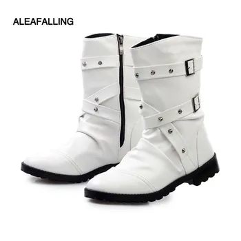 Aleafalling Classical Men Shoes Zip Open Black Street Motorcyle Style Mature Boots Buckle Fashion Trend Boy's Shoes Size MBT25
Aleafalling Classical Men Shoes Zip Open Black Street Motorcyle Style Mature Boots Buckle Fashion Trend Boy's Shoes Size MBT25