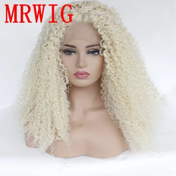 MRWIG #613blonde kinky curly synthetic front lace wig free part cosplay wig 26in 180% high density
MRWIG #613blonde kinky curly synthetic front lace wig free part cosplay wig 26in 180% high density