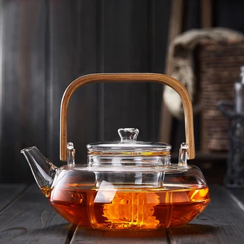 PINDEFANG Bamboo Handle 800ml Blooming, Loose Leaf Tea Pot with Glass Strainer Safe Lid Dishwasher, Stovetop Safe Teaset Kettles
PINDEFANG Bamboo Handle 800ml Blooming, Loose Leaf Tea Pot with Glass Strainer Safe Lid Dishwasher, Stovetop Safe Teaset Kettles