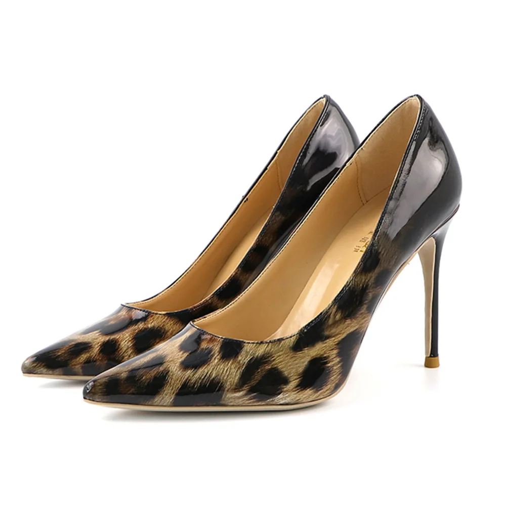 Fashion Women Shoes Leopard Patent Leather Female Pump Pointed Toe Stiletto Ultra High Heel 10CM Sexy Ladies Party Shoes Size 44
Fashion Women Shoes Leopard Patent Leather Female Pump Pointed Toe Stiletto Ultra High Heel 10CM Sexy Ladies Party Shoes Size 44