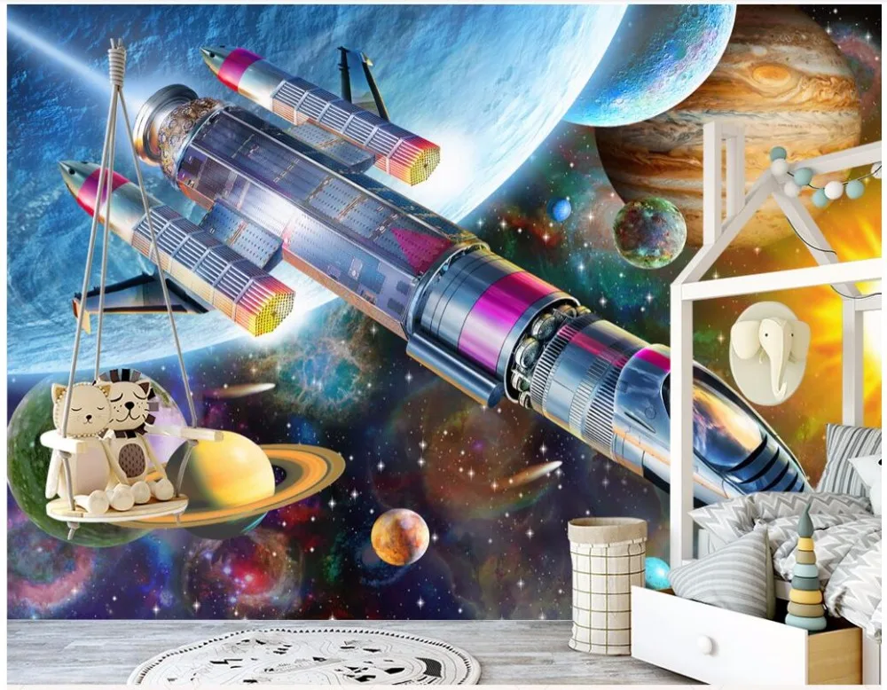 Custom photo 3d wallpaper Modern cartoon space rocket children's room Home decor 3d wall murals wallpaper for wall 3 d
Custom photo 3d wallpaper Modern cartoon space rocket children's room Home decor 3d wall murals wallpaper for wall 3 d