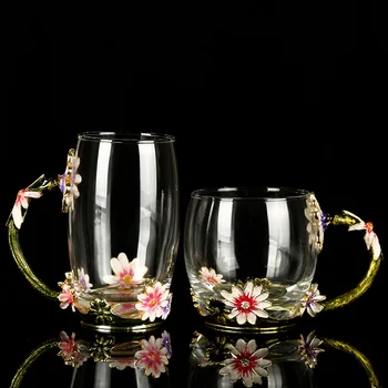 300ml Creative Daisy Cups Exquisite Business Gift Box Packaging Tea Mug with Spoon Transparent Crystal Flower Cup with Handle
300ml Creative Daisy Cups Exquisite Business Gift Box Packaging Tea Mug with Spoon Transparent Crystal Flower Cup with Handle