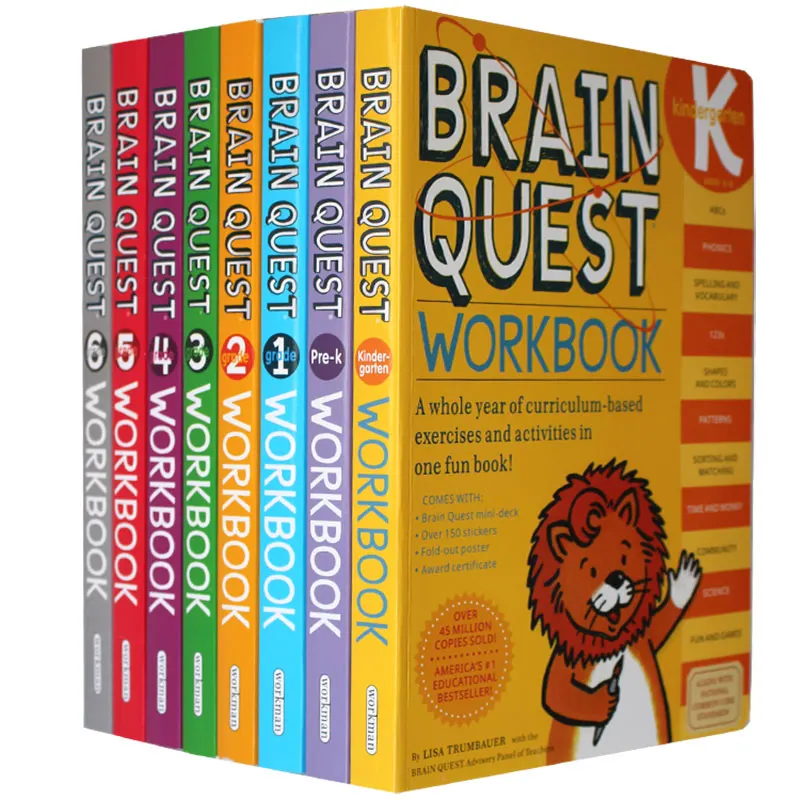 Brain Quest workbook English version of the intellectual development card books questions and answers card smart Child kids
Brain Quest workbook English version of the intellectual development card books questions and answers card smart Child kids